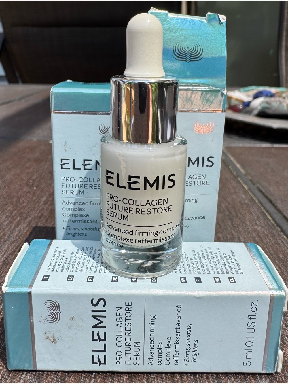 Bundle of 3 ELEMIS Pro-Collagen Future Restore Serum — White and Silver